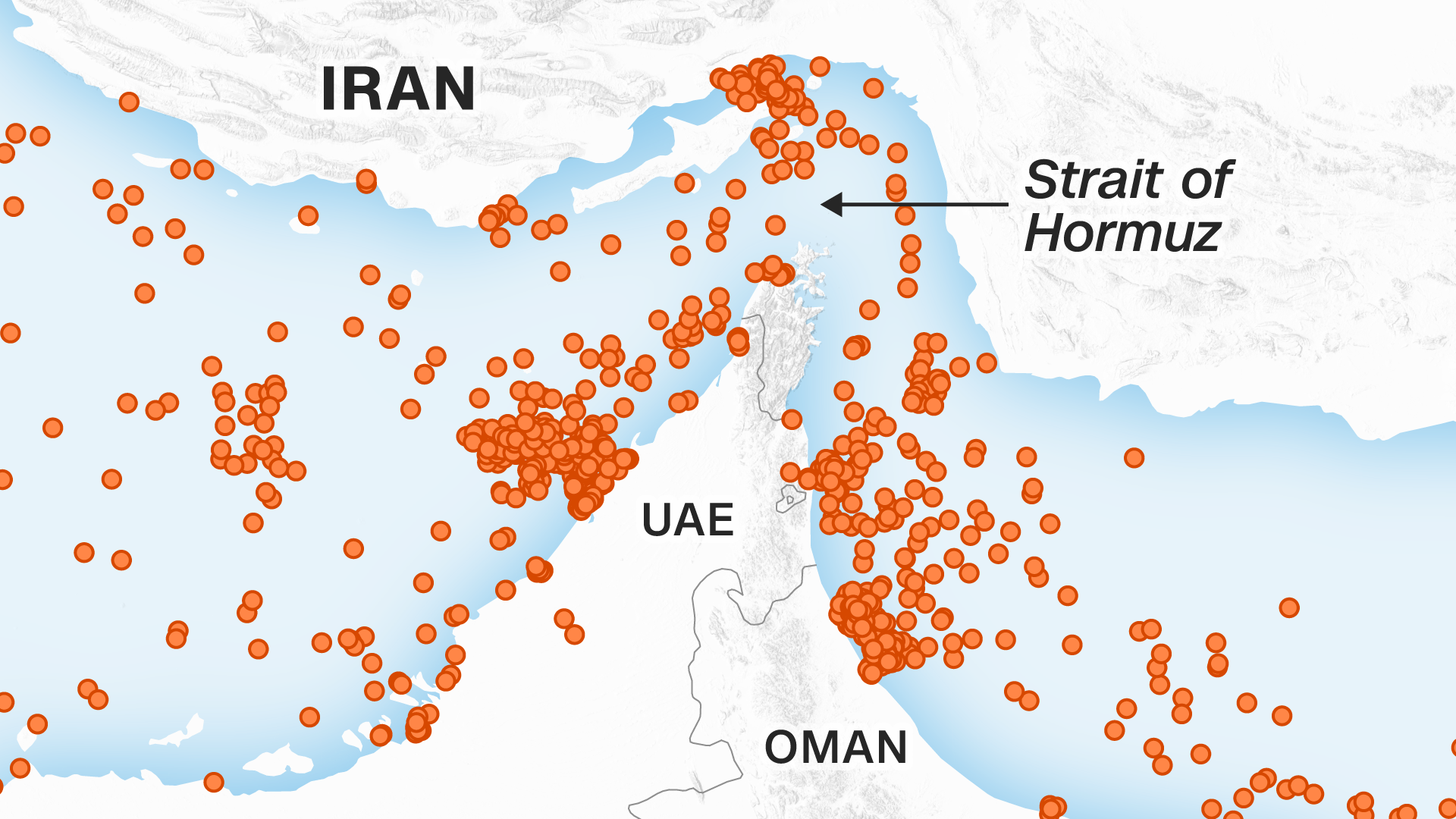 Strait of Hormuz tracker showing global trade chokepoint risk